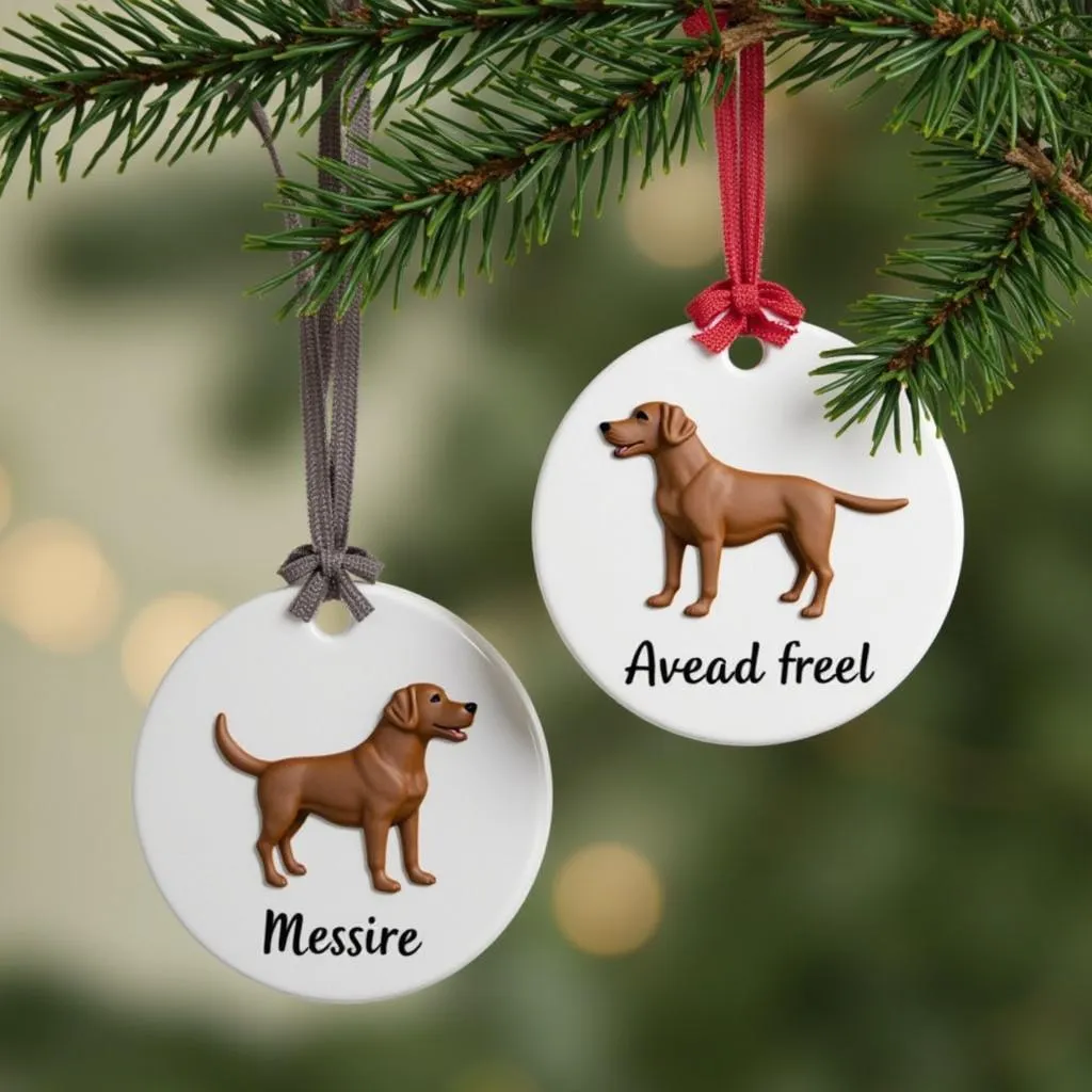 Paw print ornaments for Christmas