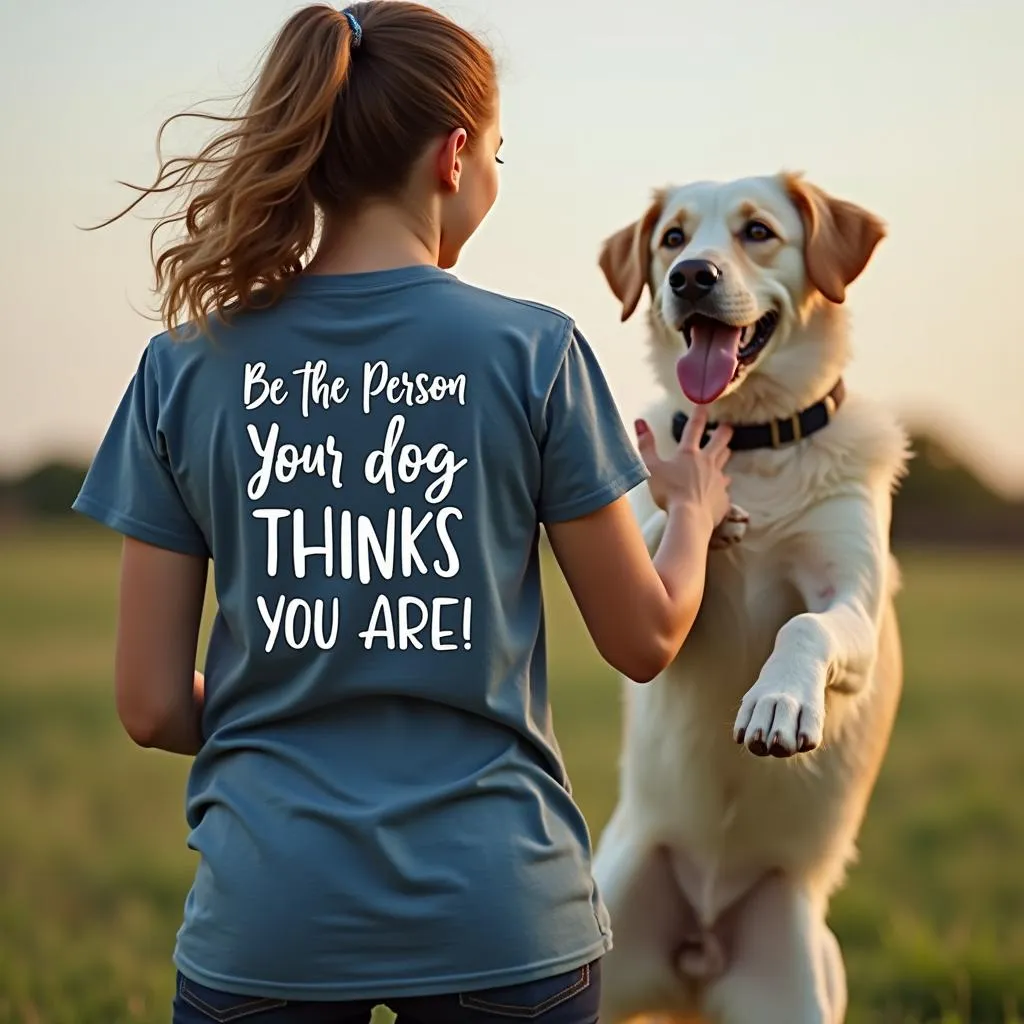 Dog owner bond t-shirt: Expressing unconditional love