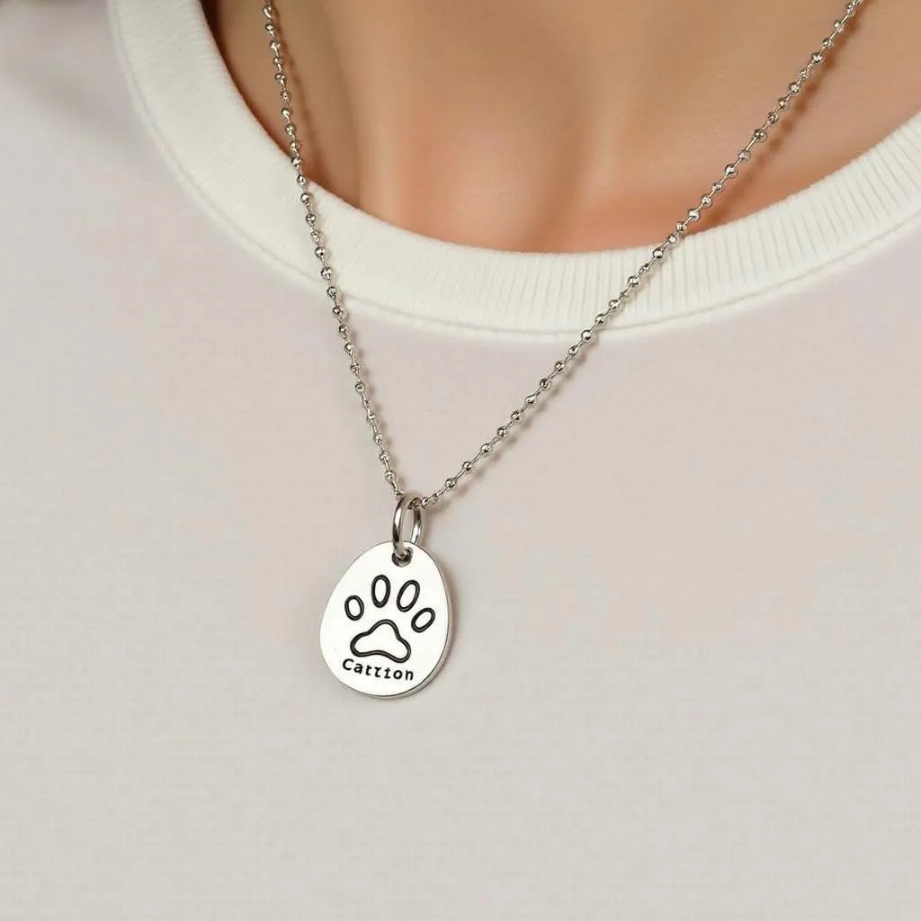 Personalized dog paw charm jewelry for dog lovers