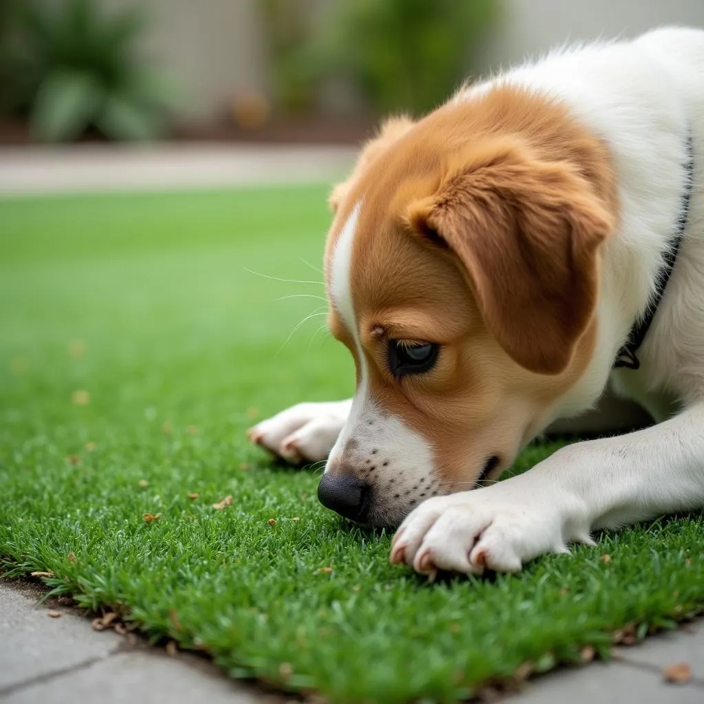 Dog peeing on artificial turf might cause odor problems