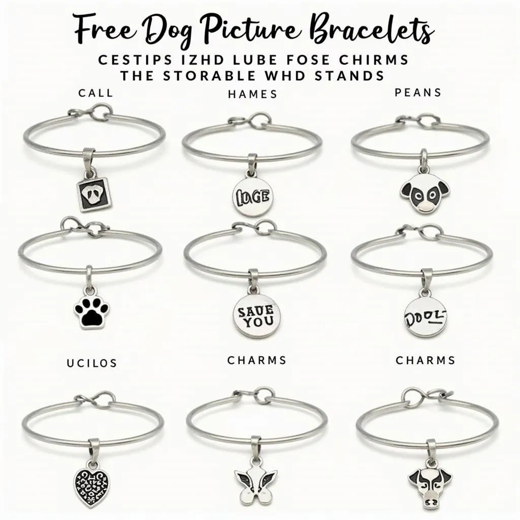 Types of Dog Picture Bracelet Designs