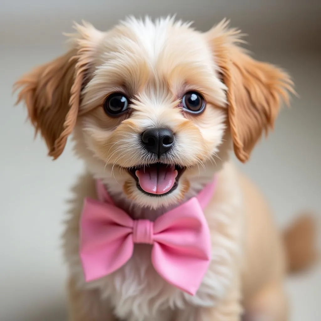 Pink bow for small breeds