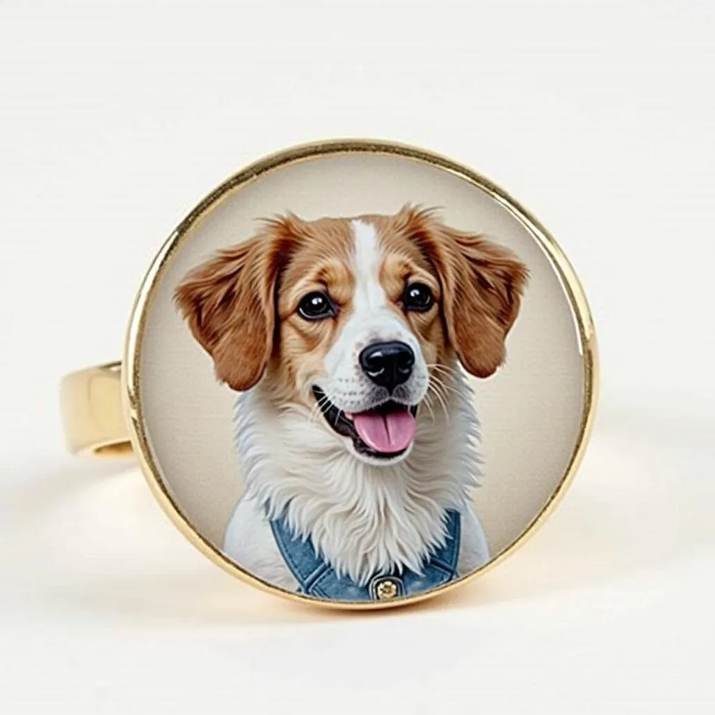 Personalized Dog Portrait Ring