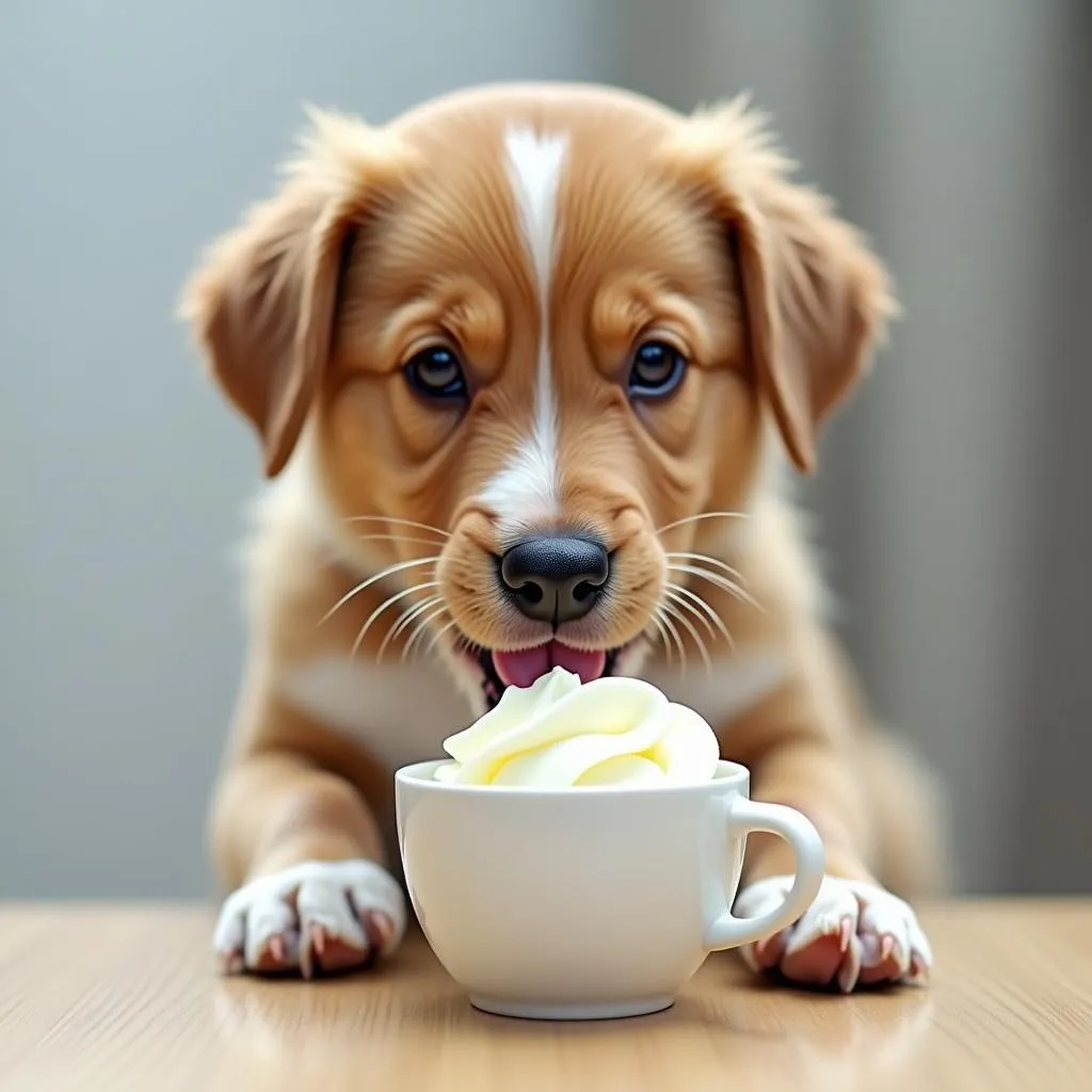 Dog Puppuccino with Whipped Cream