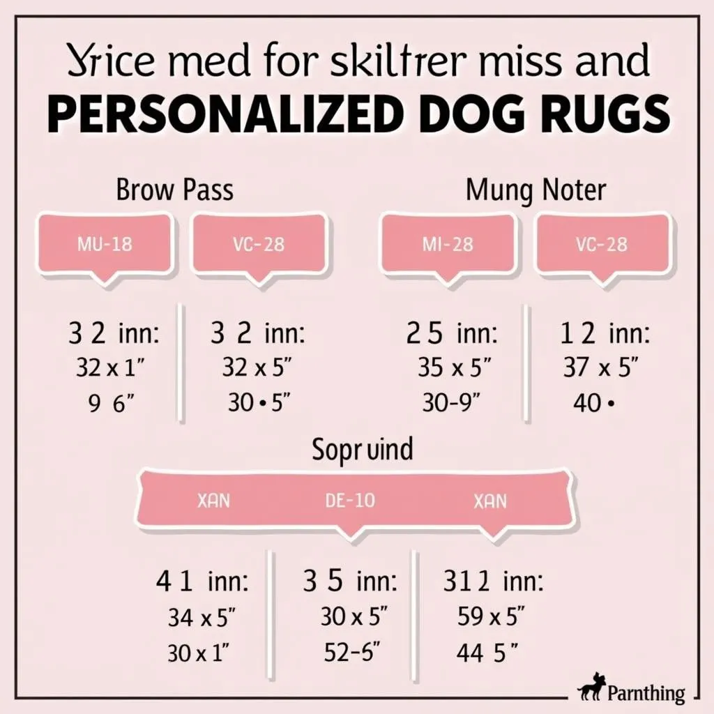 Personalized Dog Rug Size Guide