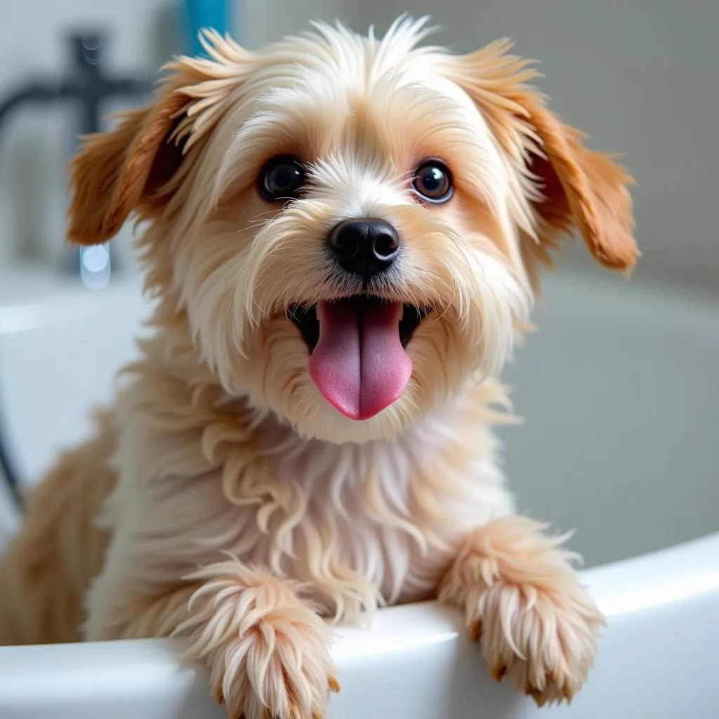 Dog shampoo with blueberry benefits for shiny and healthy fur