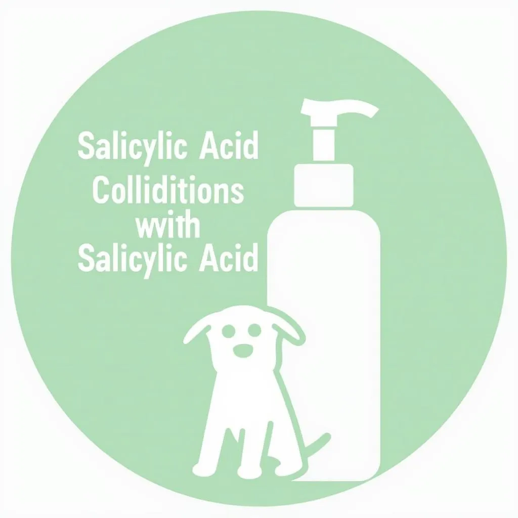 Dog shampoo with salicylic acid for dogs