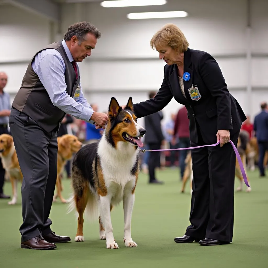 Dog show judging in Albuquerque, NM