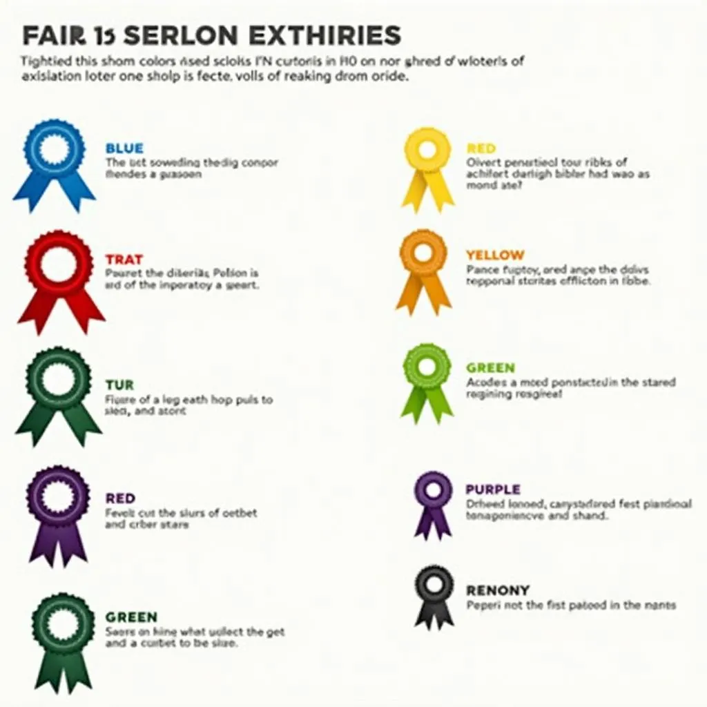 Dog Show Ribbons Color Guide