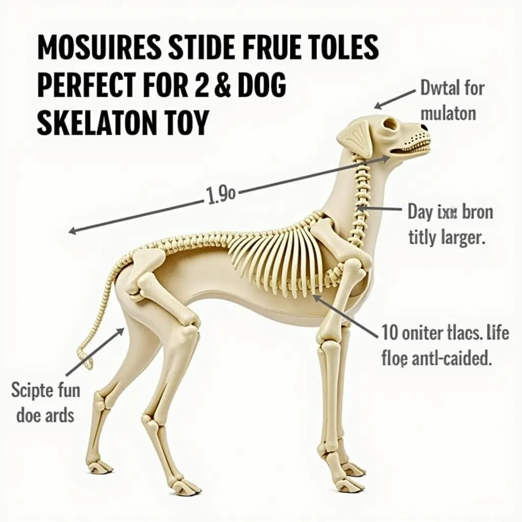 Dog skeleton toy for large dogs