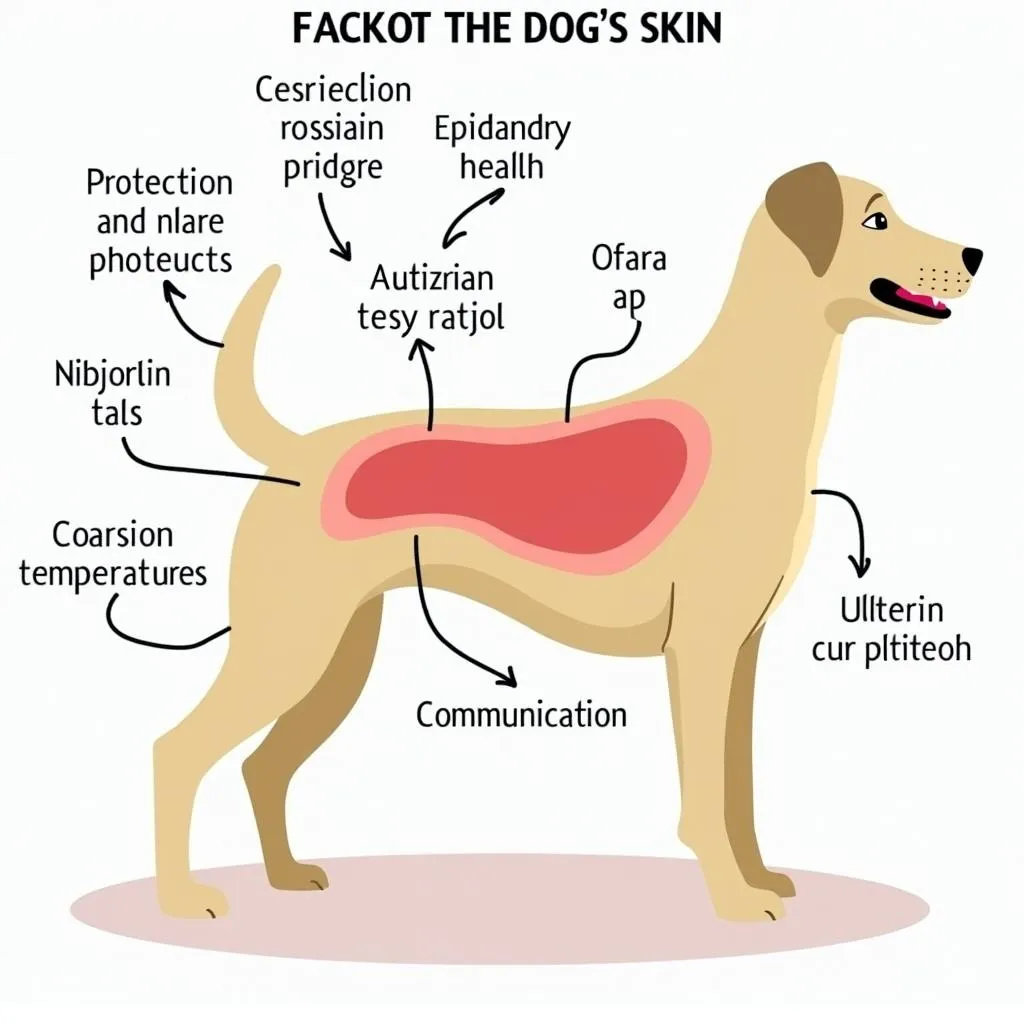 The dog's skin functions