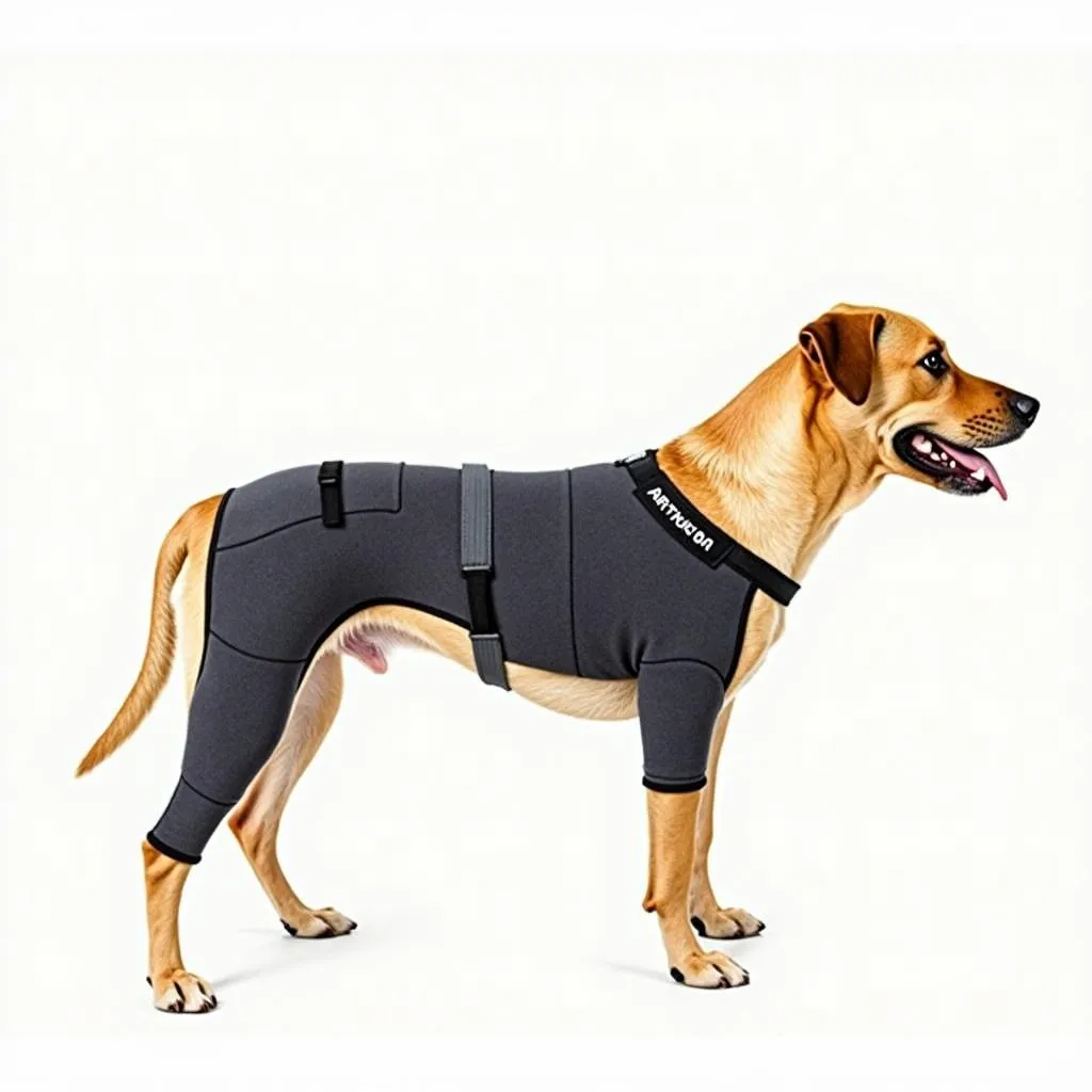 Dog sleeves supporting back legs for arthritis relief