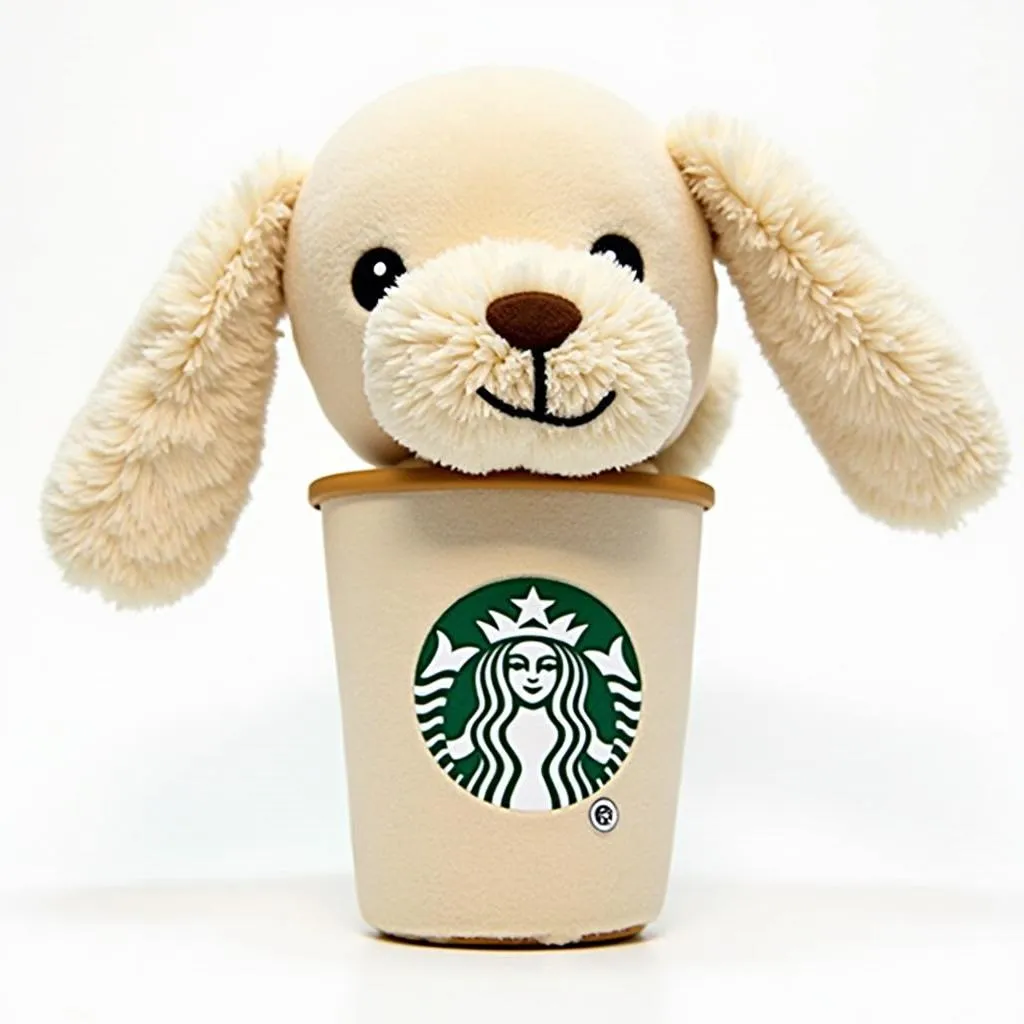 Dog Starbucks Toy Coffee Cup Plush Toy