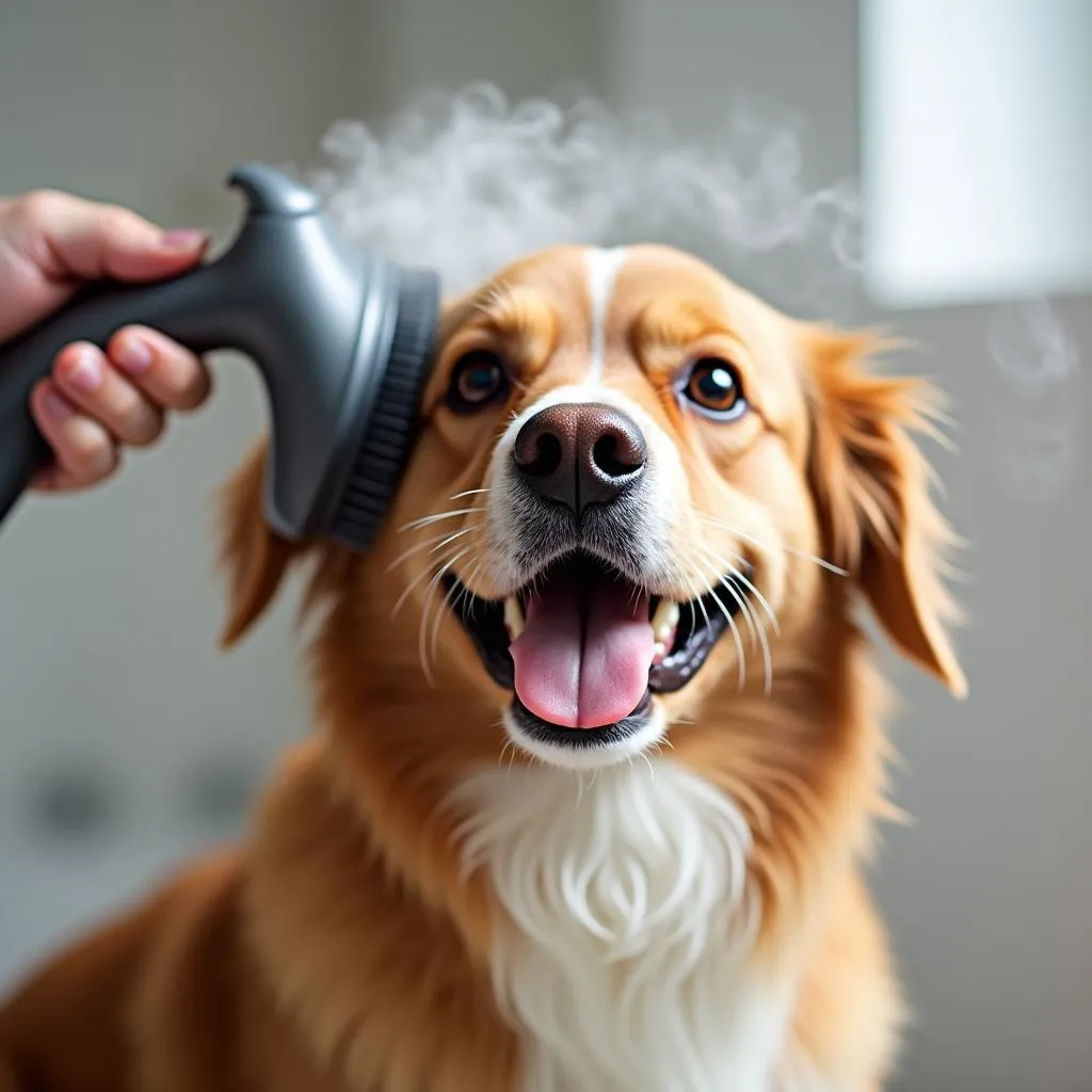 Dog Steamy Brush for a Shiny, Healthy Coat