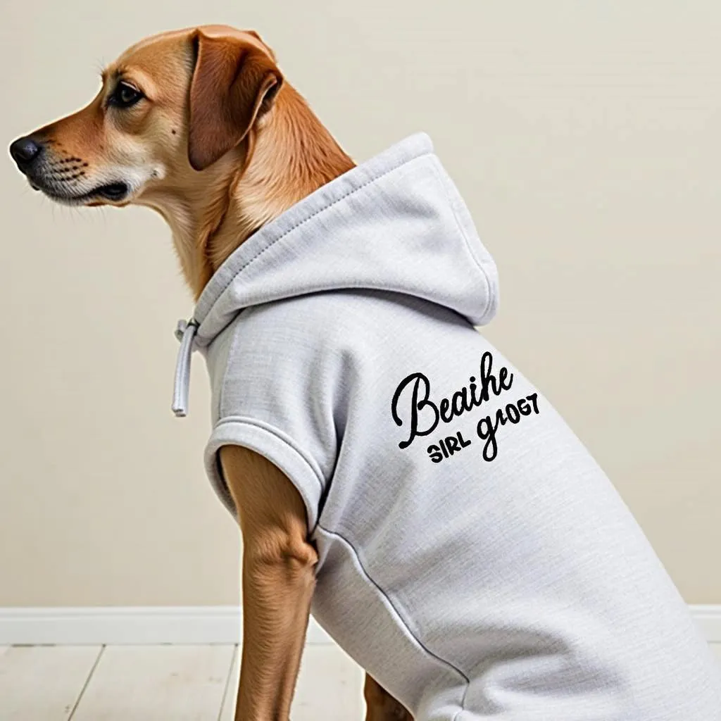 Dog Stitched Sweatshirt with Personalized Embroidery