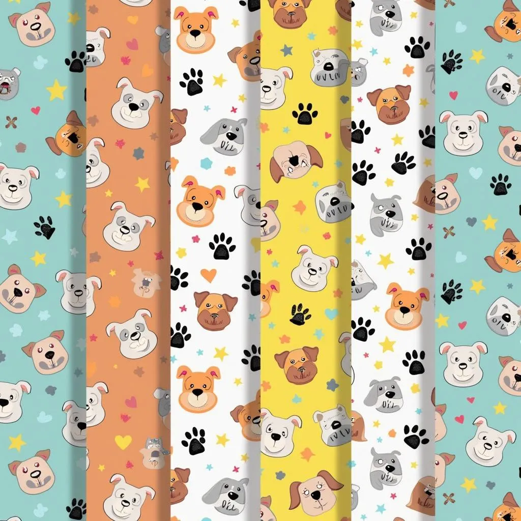 Colorful Dog Themed Fabric Patterns for Home Decor