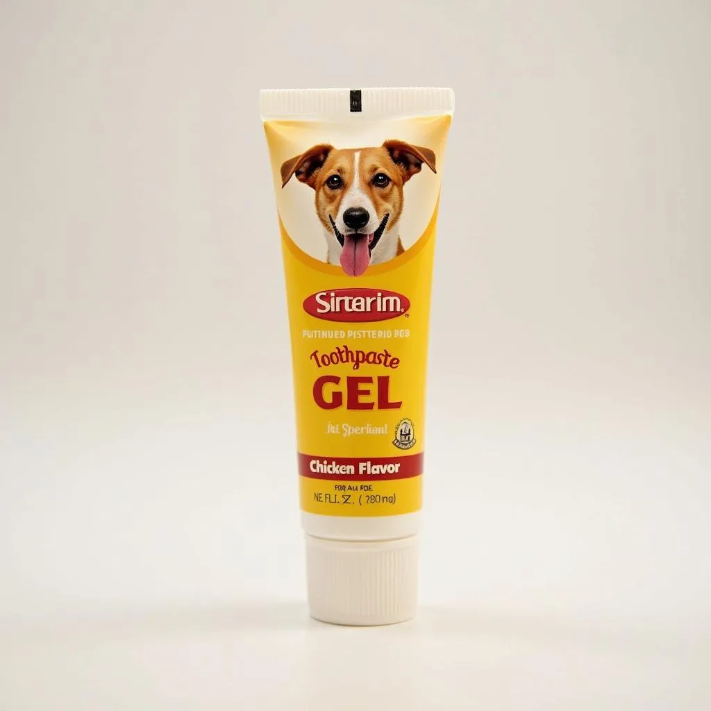 Dog toothpaste gel tube