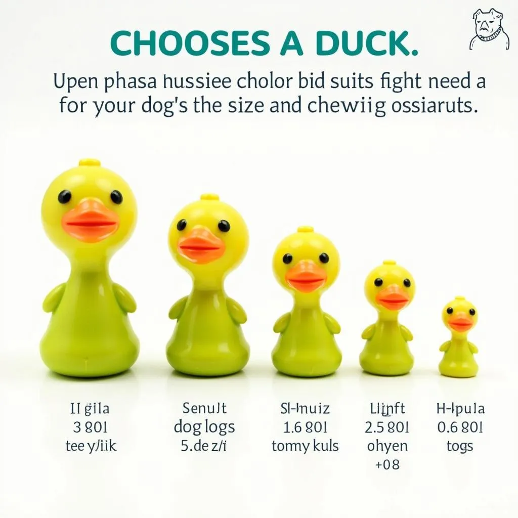 Various sizes of mallard duck dog toys