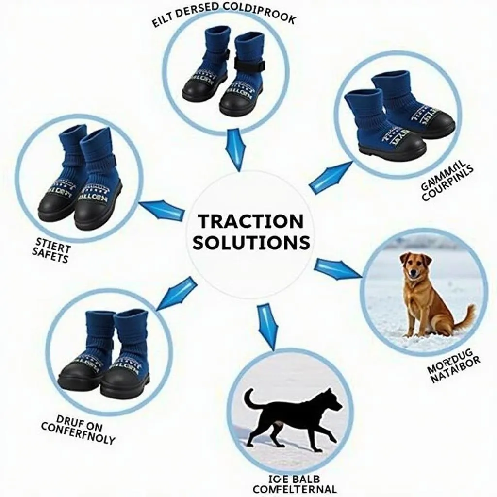 Dog traction solutions for paws on ice