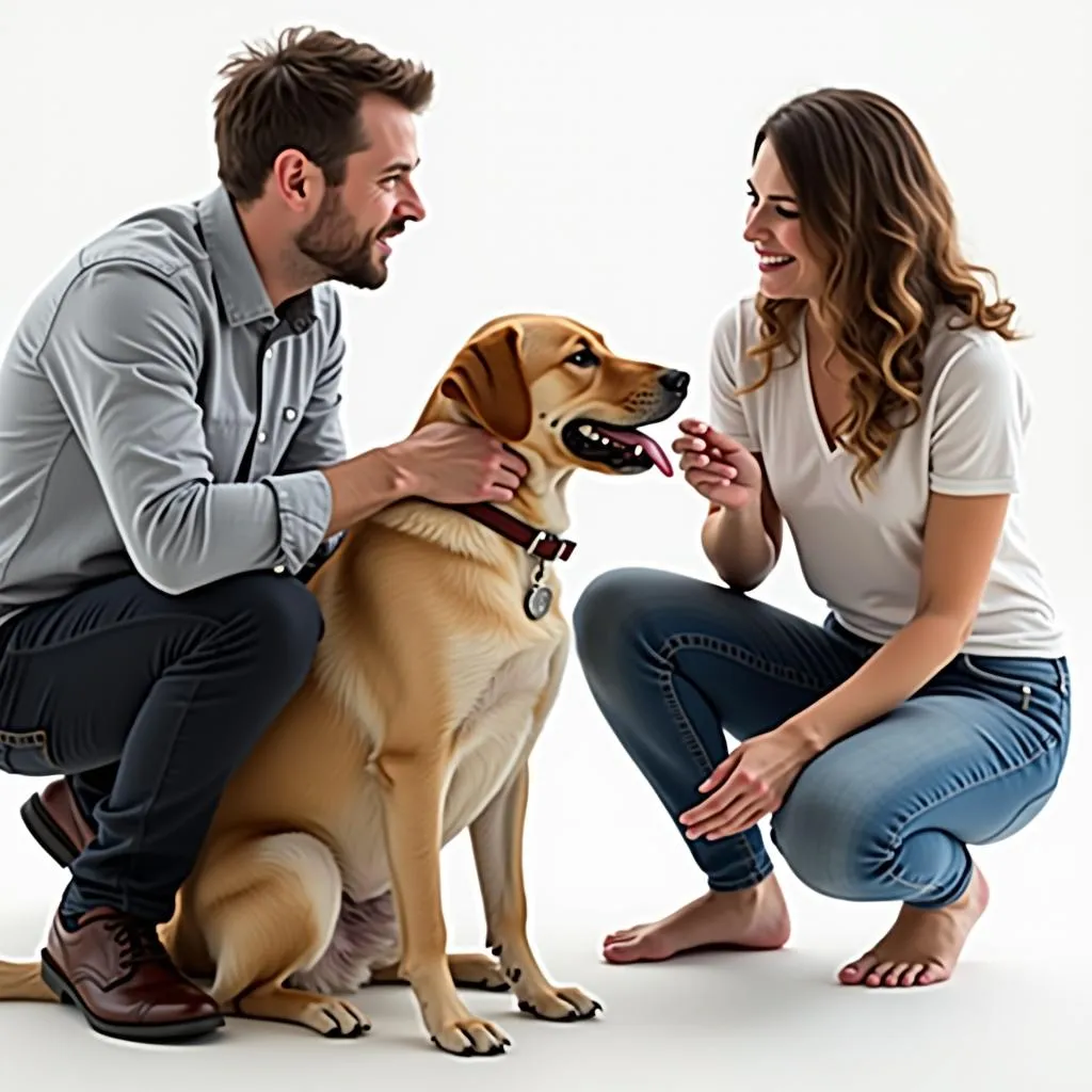 Dog Trainer Working with Dog