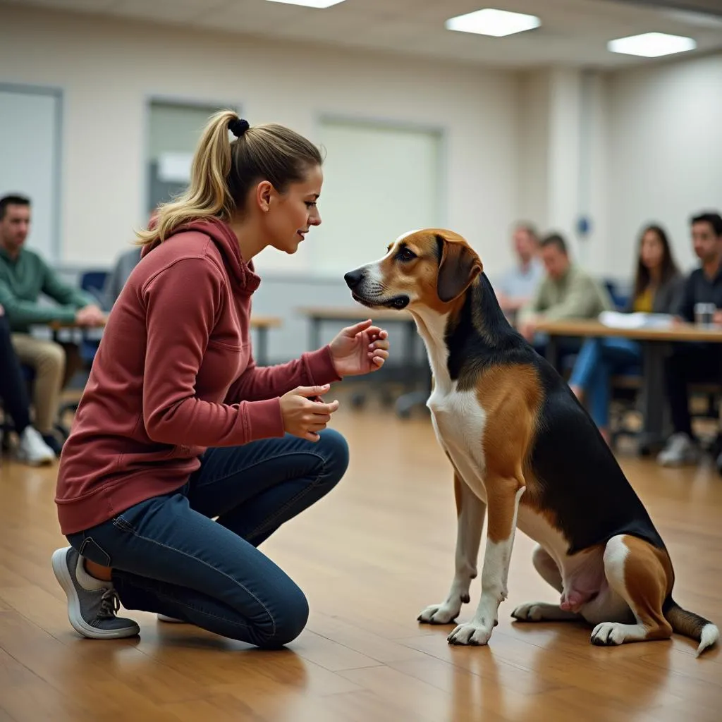 Dog Training Class: Female Owner and Male Dog