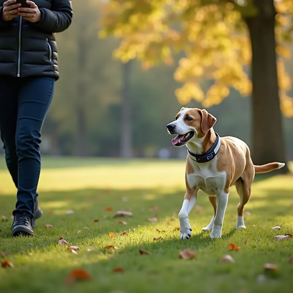 Dog training collar with GPS tracking technology for increased safety and security