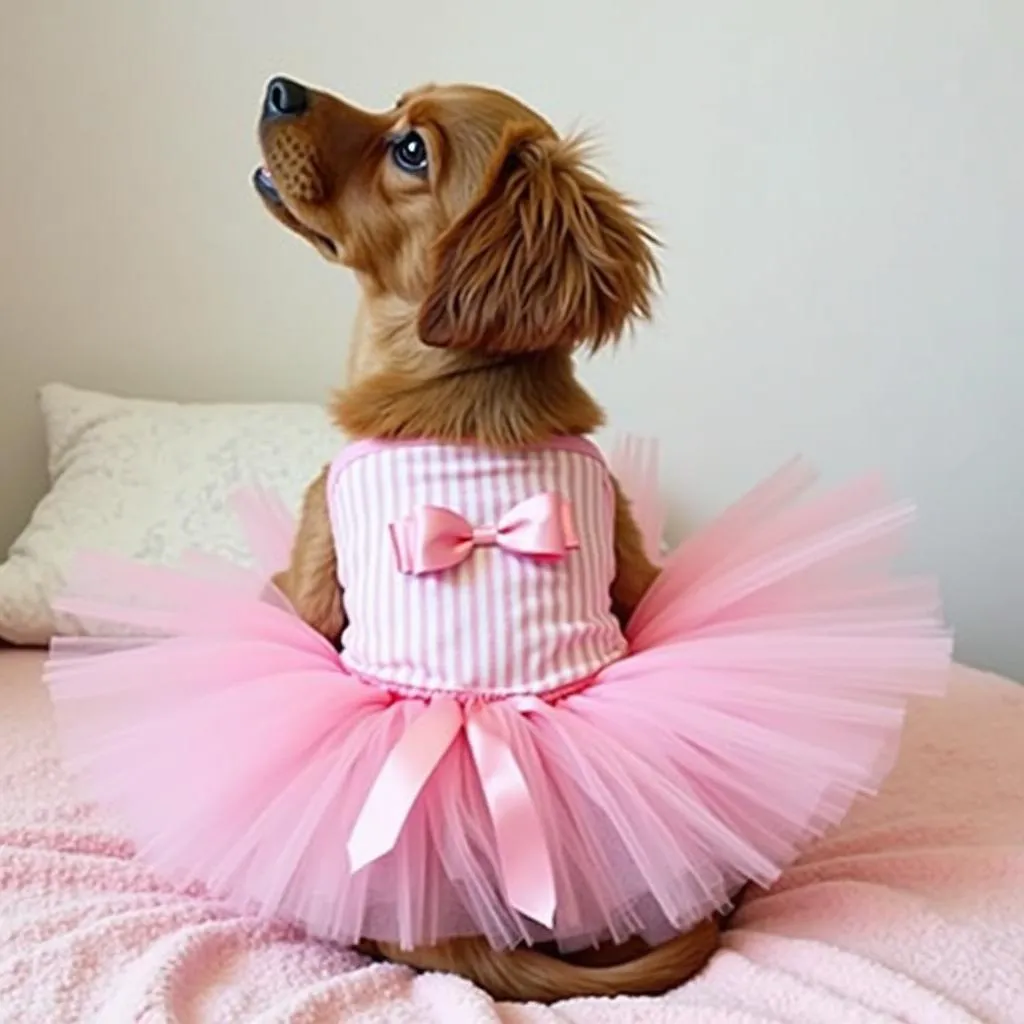 A pink tutu for dogs