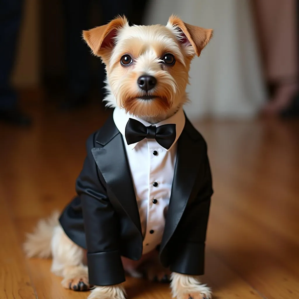 Dog tuxedo for weddings