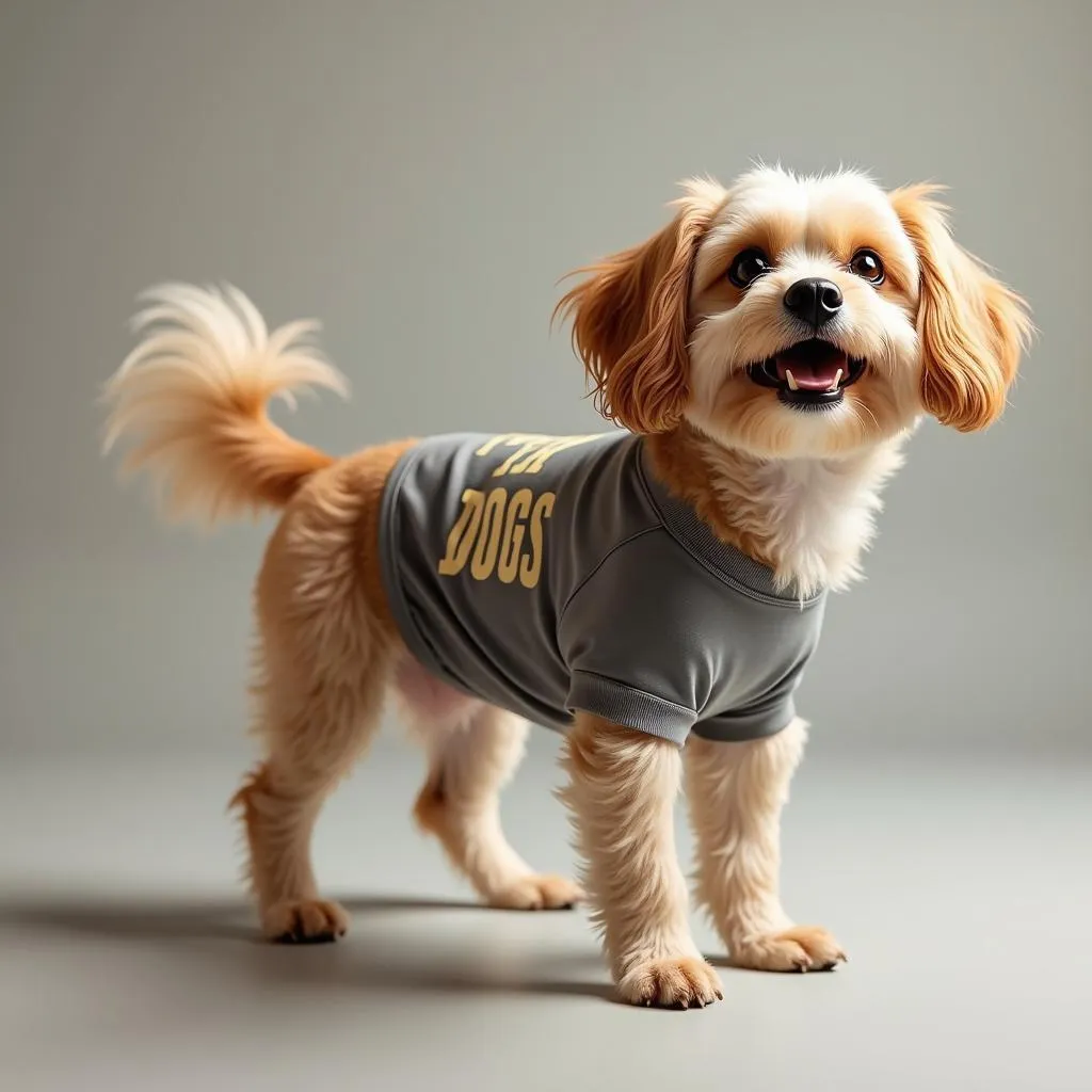 Dog Wearing a &quot;For the Dogs&quot; T-Shirt