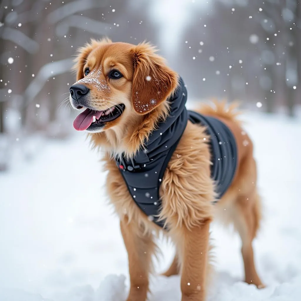 Dog winter collar keeping your furry friend warm and cozy in winter