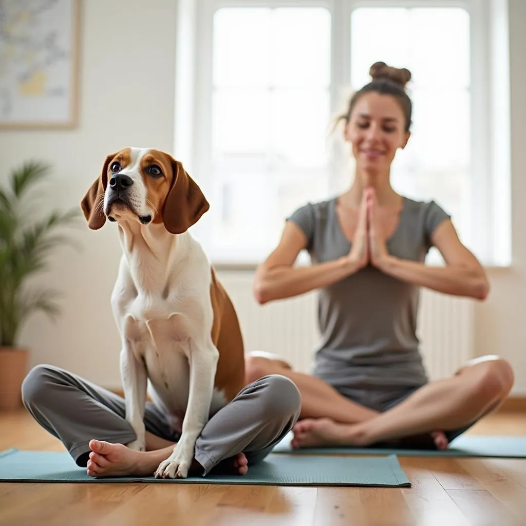 Creating a calm space for your dog with yoga and meditation