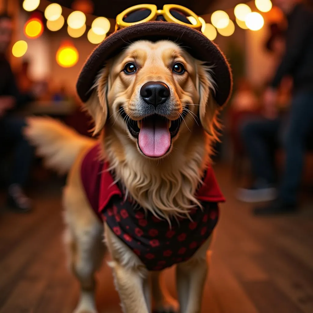 Donatello dog costume for a Halloween party