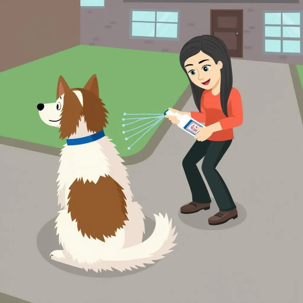 dog-training-with-dont-pee-here-spray