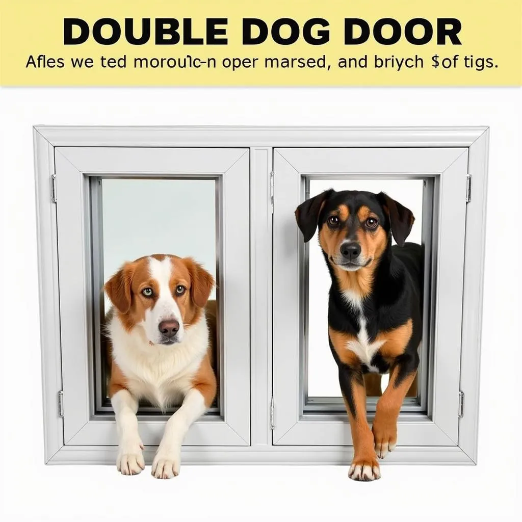 Double Dog Door for Large Breeds