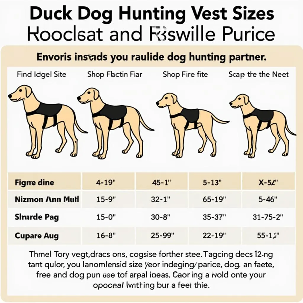 Duck dog hunting vest sizes guide: Find the perfect fit for your canine companion