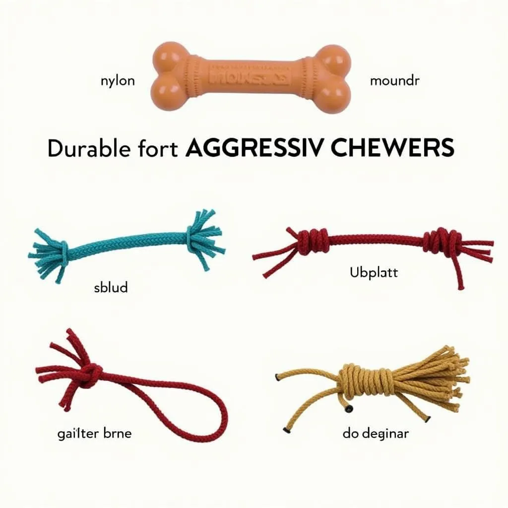 Durable dog toys for aggressive chewers