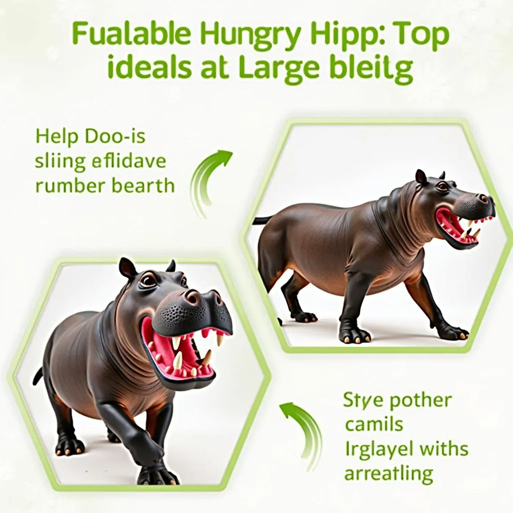 Durable Hungry Hippo Dog Toy for Large Breeds