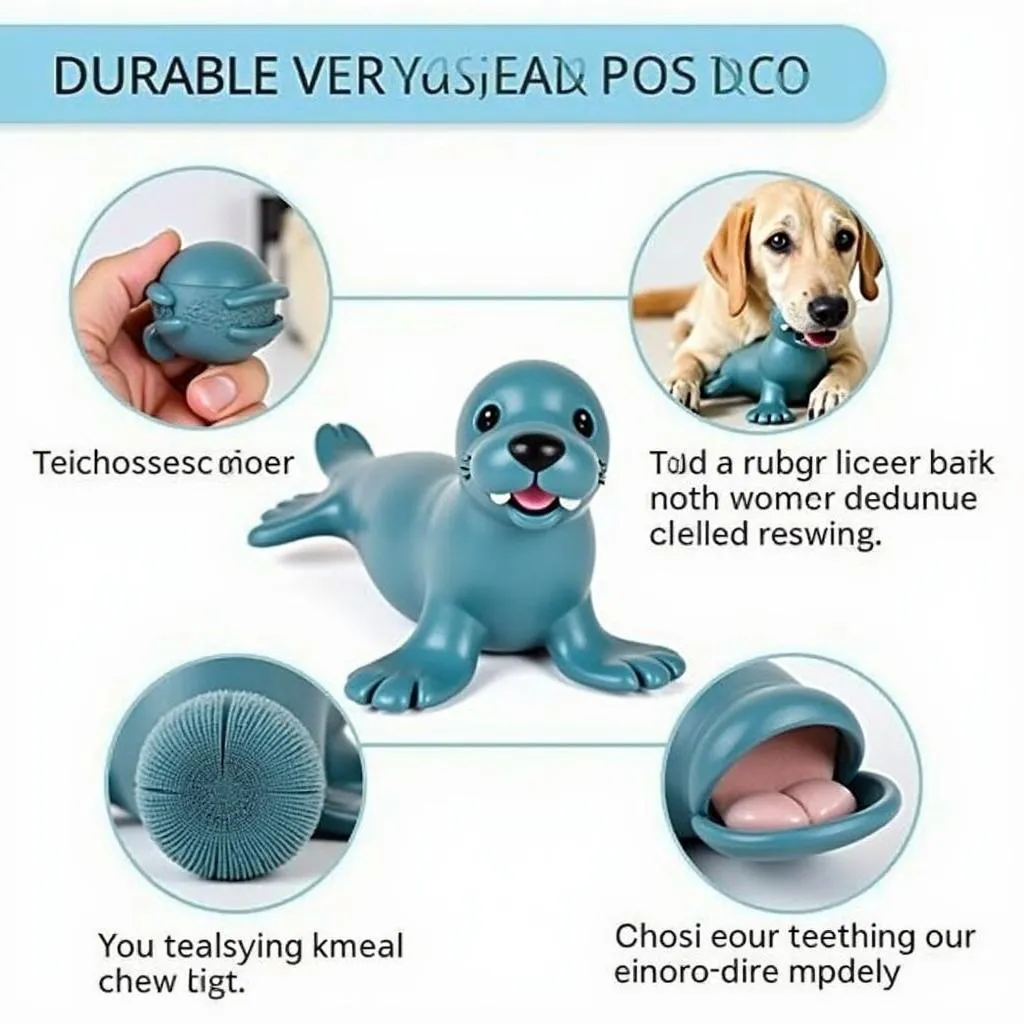 Durable Seal Dog Toy for Aggressive Chewers