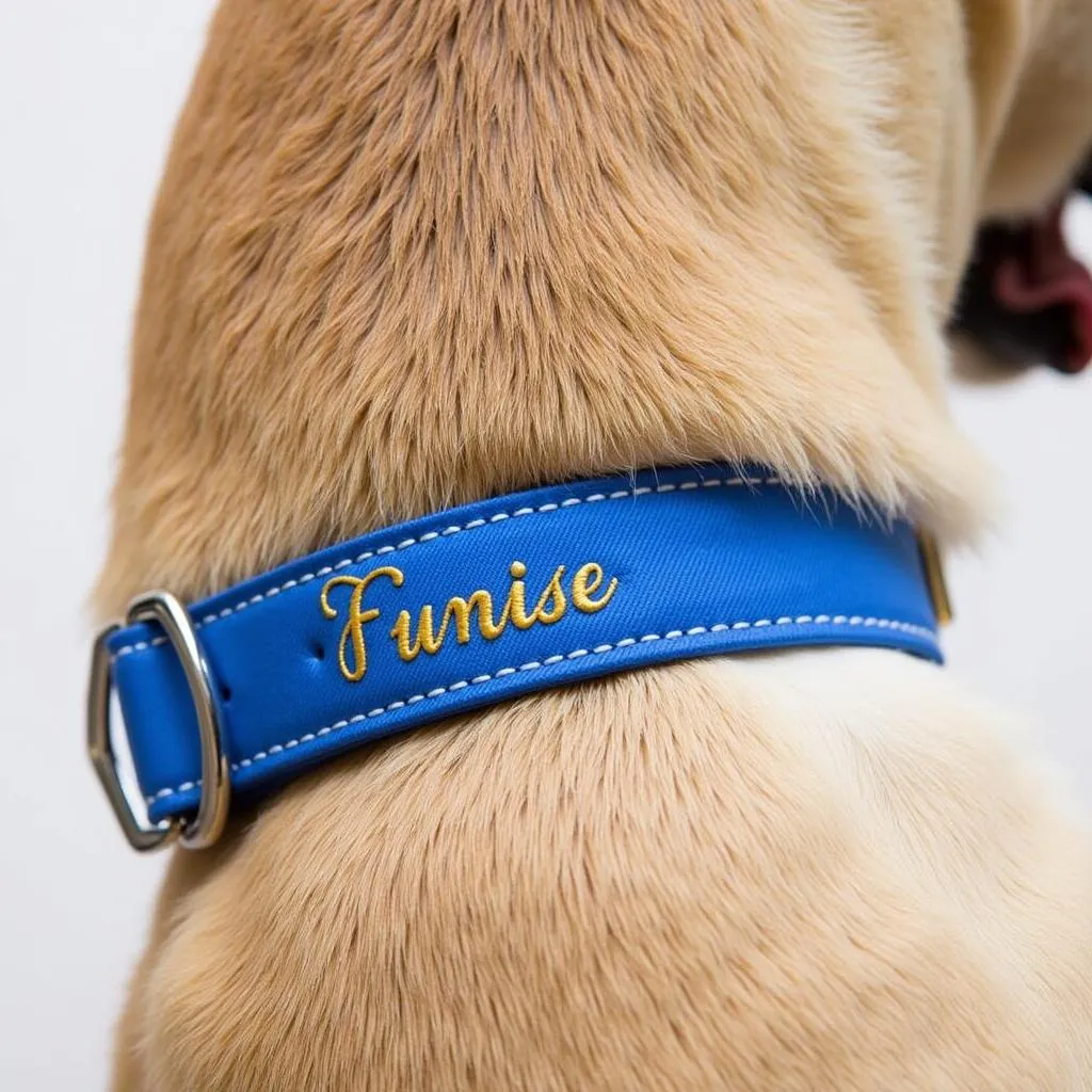 Embroidered Dog Collar with Personalized Name