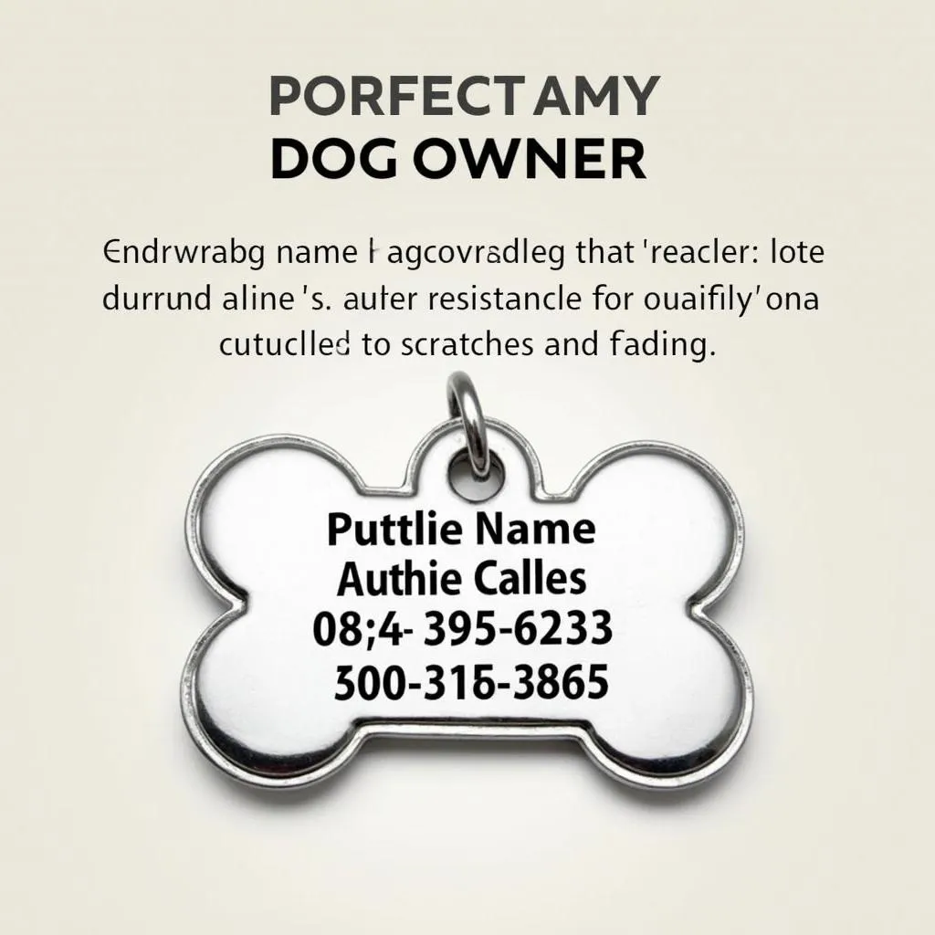 Personalized Engraved Dog Tag for Dogs with Name & Phone Number