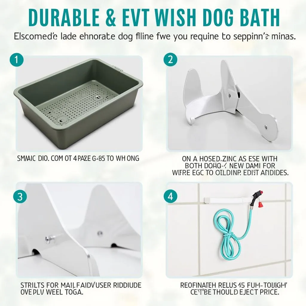 Stainless Steel Exterior Dog Bath for Small to Medium Breeds