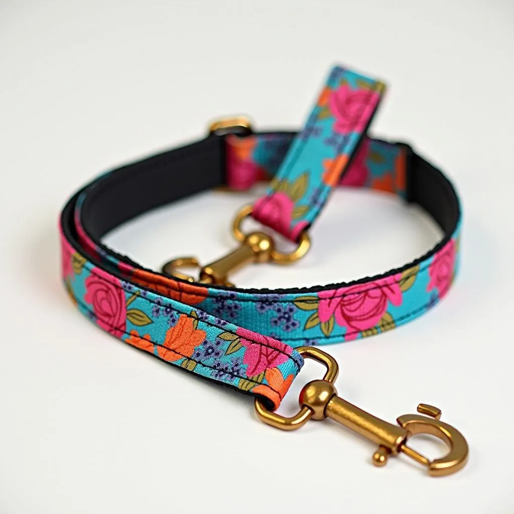 Vibrant Floral Dog Lead for a Chic Look