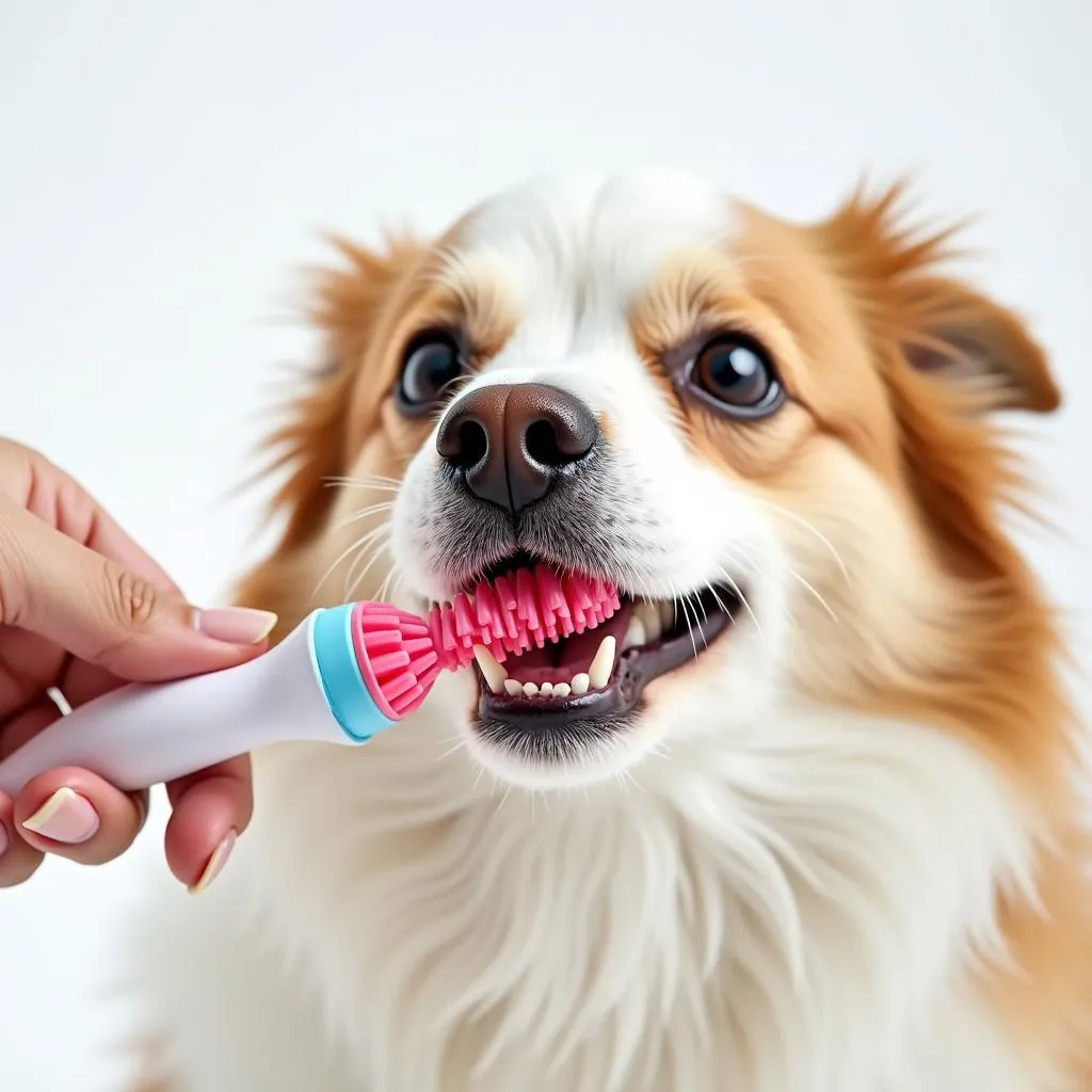 Finger brush for dogs teeth - dog licking finger brush