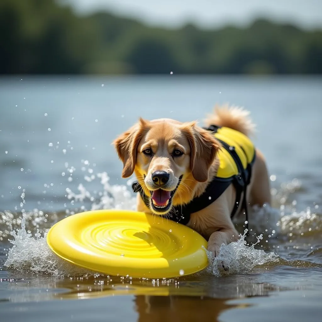 Floating Dog Frisbee for Lake Swimming