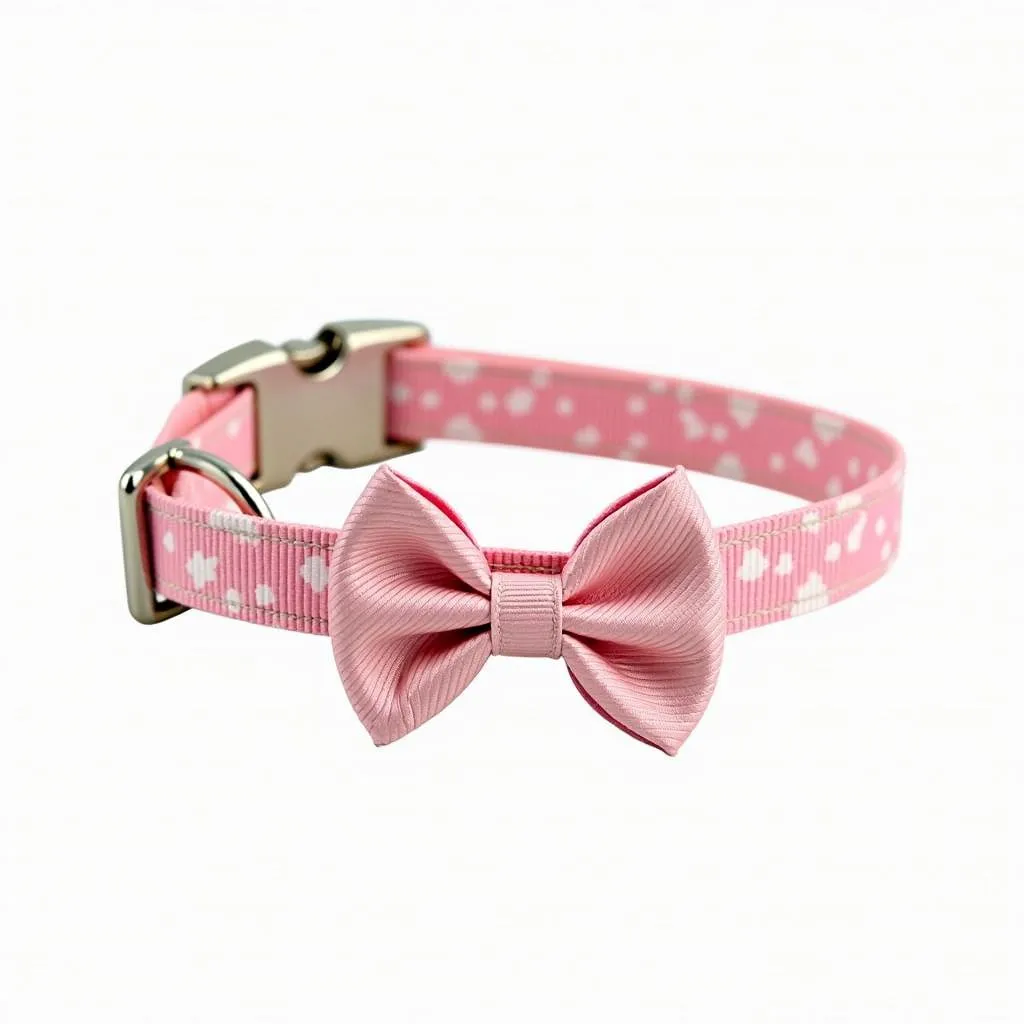 Pink Floral Dog Collar for Small Dogs