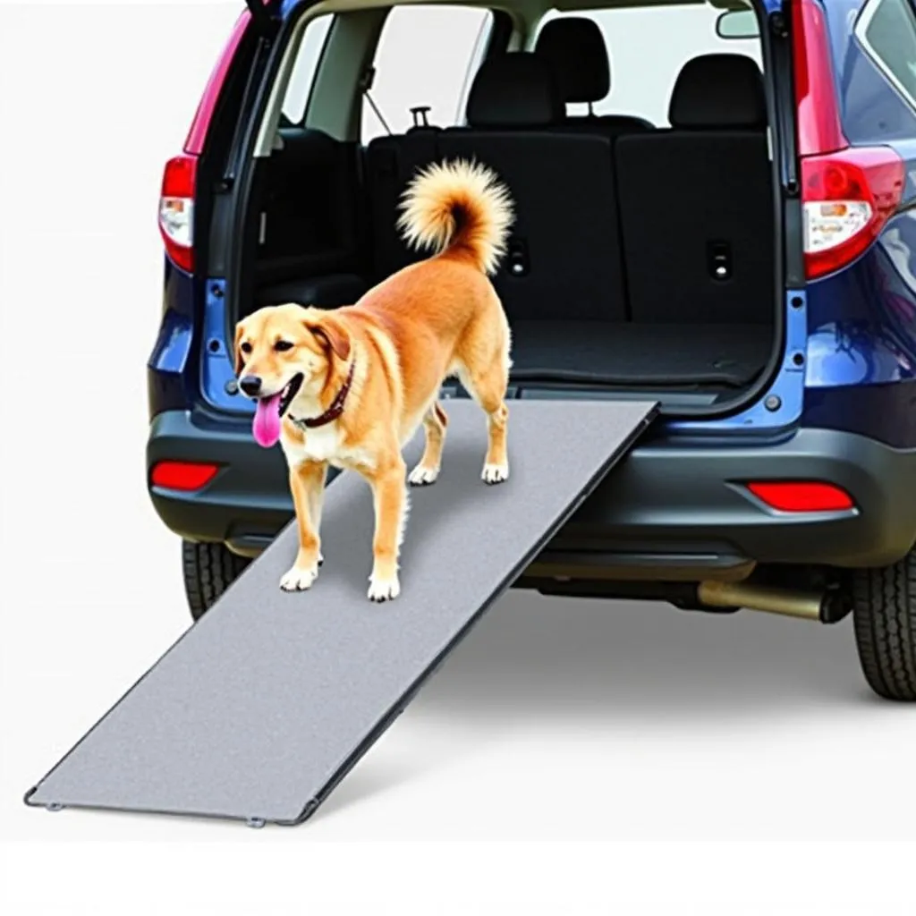 Dog ramp for car trunk