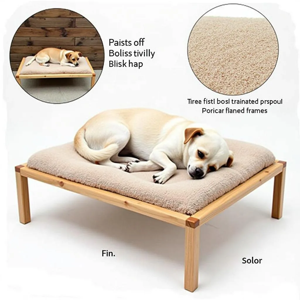 A framed dog bed perfect for small dog breeds