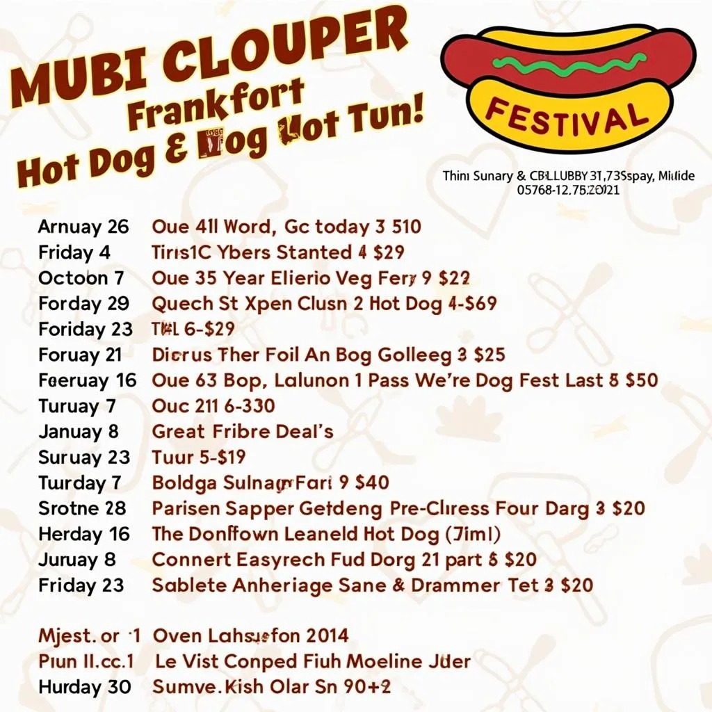 Frankfort Hot Dog Festival 2024 Schedule Dates Calendar