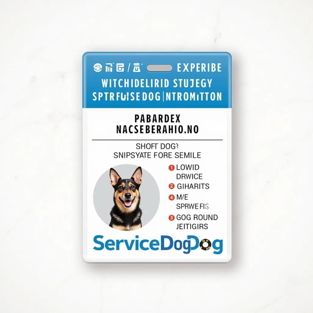 Service Dog ID Card