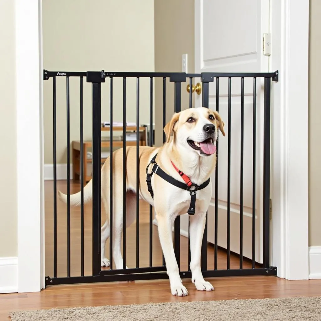 Freestanding Dog Gate for Large Breeds